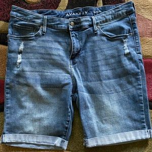 Ava & Viv Bermuda Power Stretch Denim Shorts